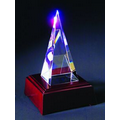 6" Pyramid Tower Optical Crystal Award
